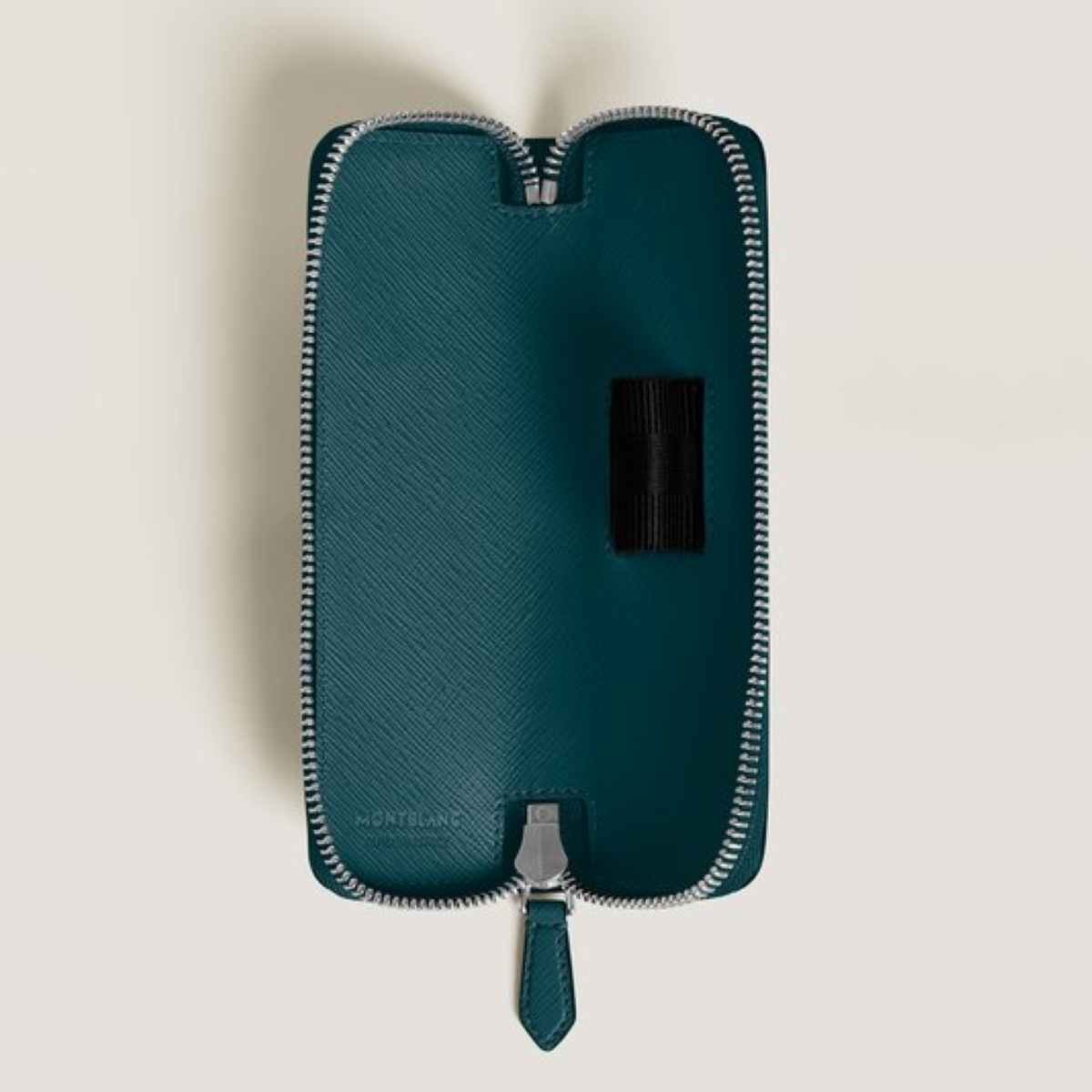 Montblanc Sartorial 1 Pen Pouch - Zipper Closure - Cyprus Blue-Pen Boutique Ltd