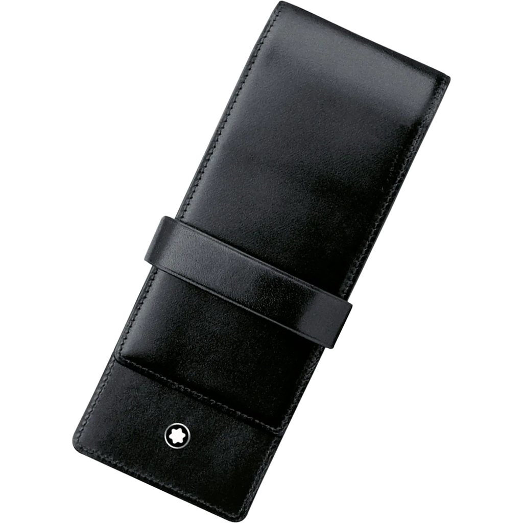 ◾️MONT BLANC モンブラン◾️SIENA シエナ◾️3本差しペンケース◾️ Montblanc Siena Pen Pouch - Smooth Black (3 Pen Pouch with Clasp)