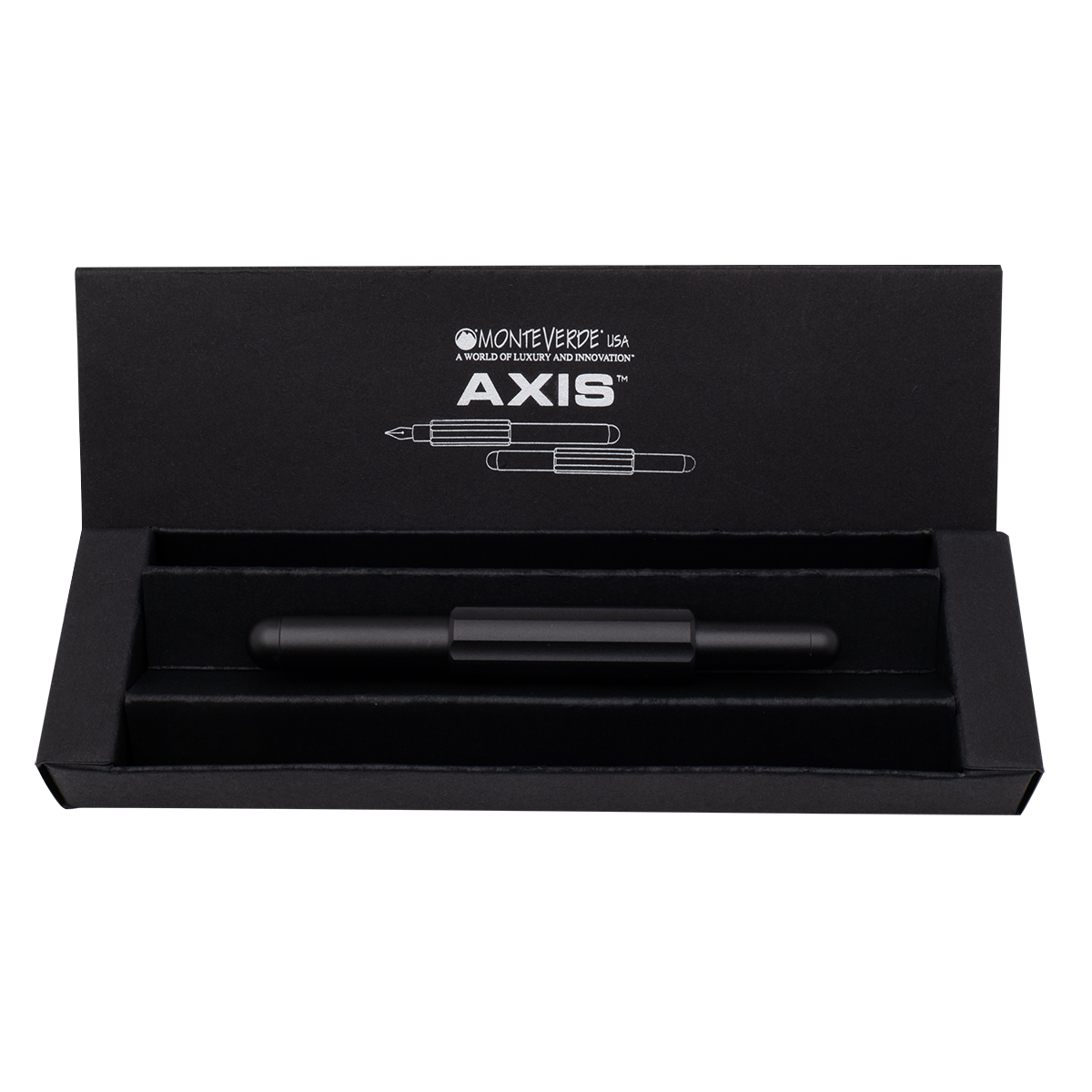 Monteverde Axis Fountain Pen - Matte Black-Pen Boutique Ltd