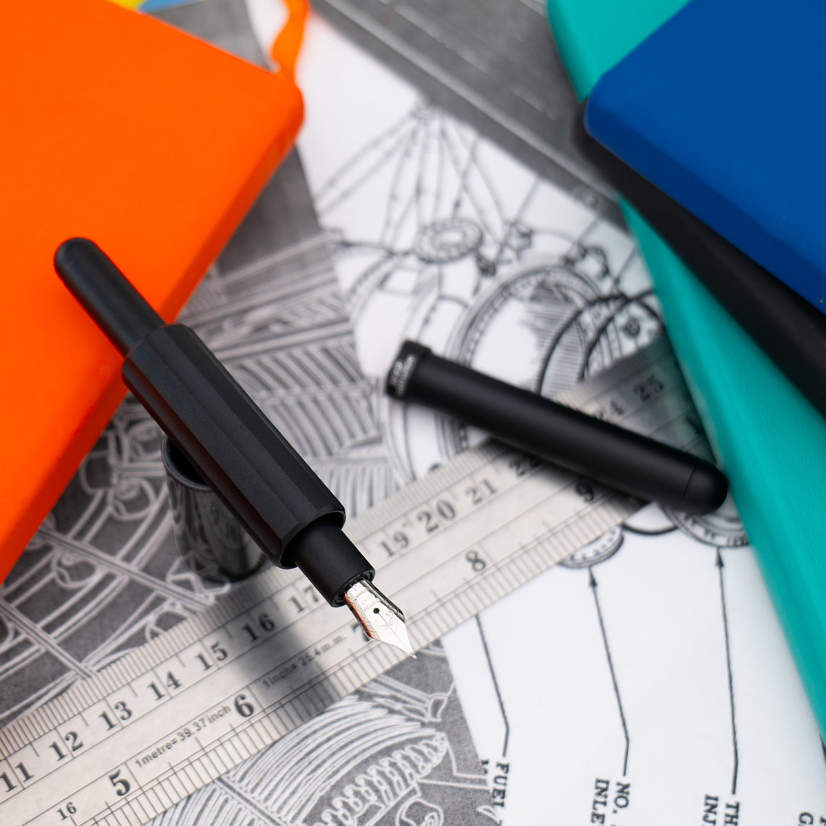 Monteverde Axis Fountain Pen - Matte Black-Pen Boutique Ltd