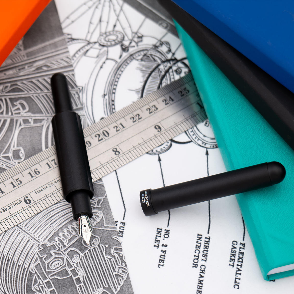 Monteverde Axis Fountain Pen - Matte Black-Pen Boutique Ltd