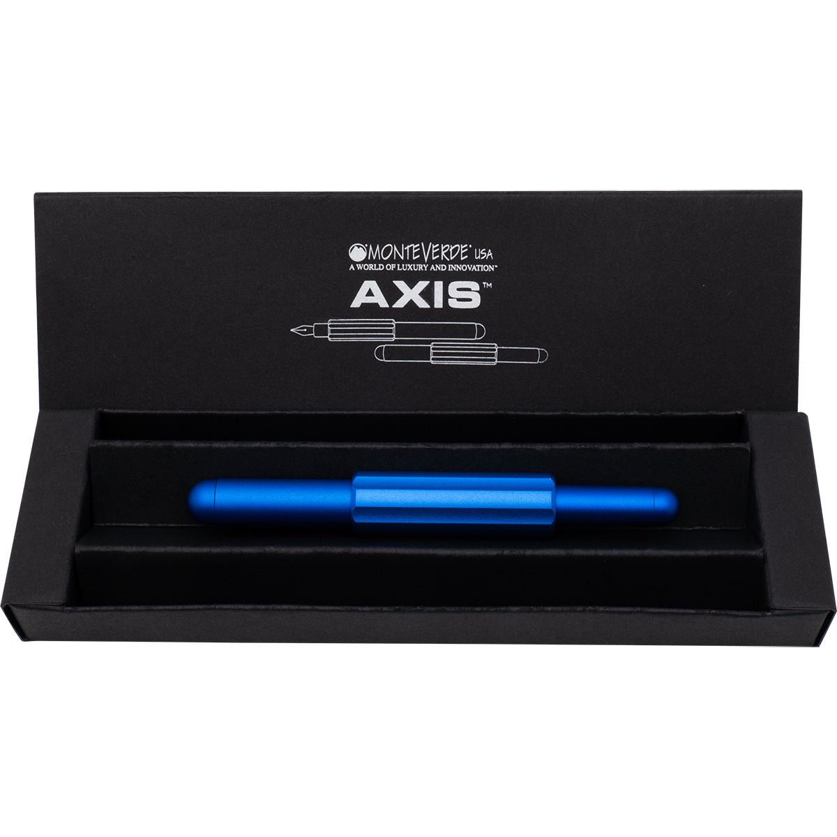 Monteverde Axis Fountain Pen - Matte Blue-Pen Boutique Ltd