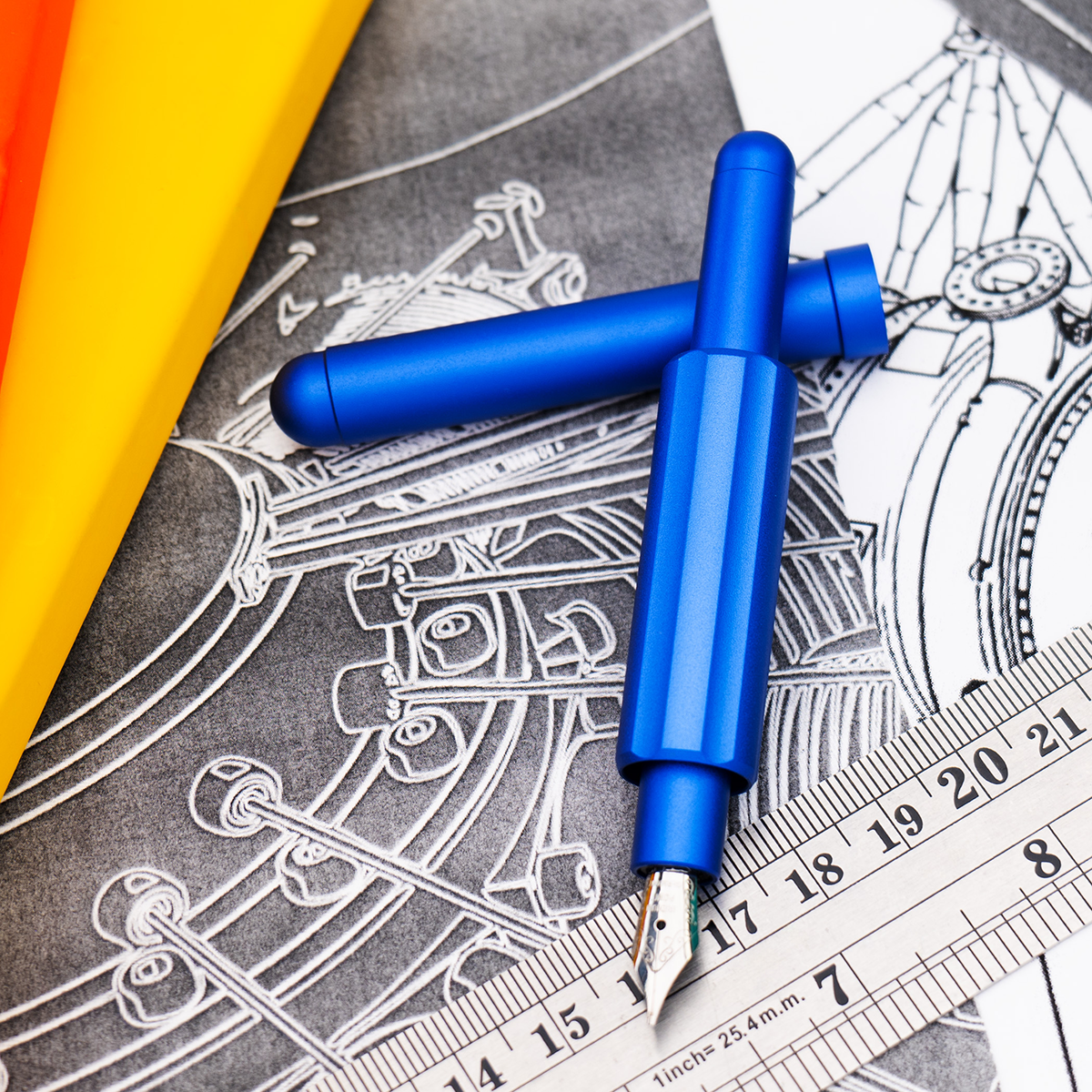 Monteverde Axis Fountain Pen - Matte Blue-Pen Boutique Ltd