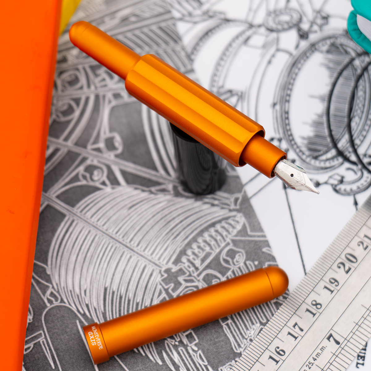 Monteverde Axis Fountain Pen - Matte Orange-Pen Boutique Ltd