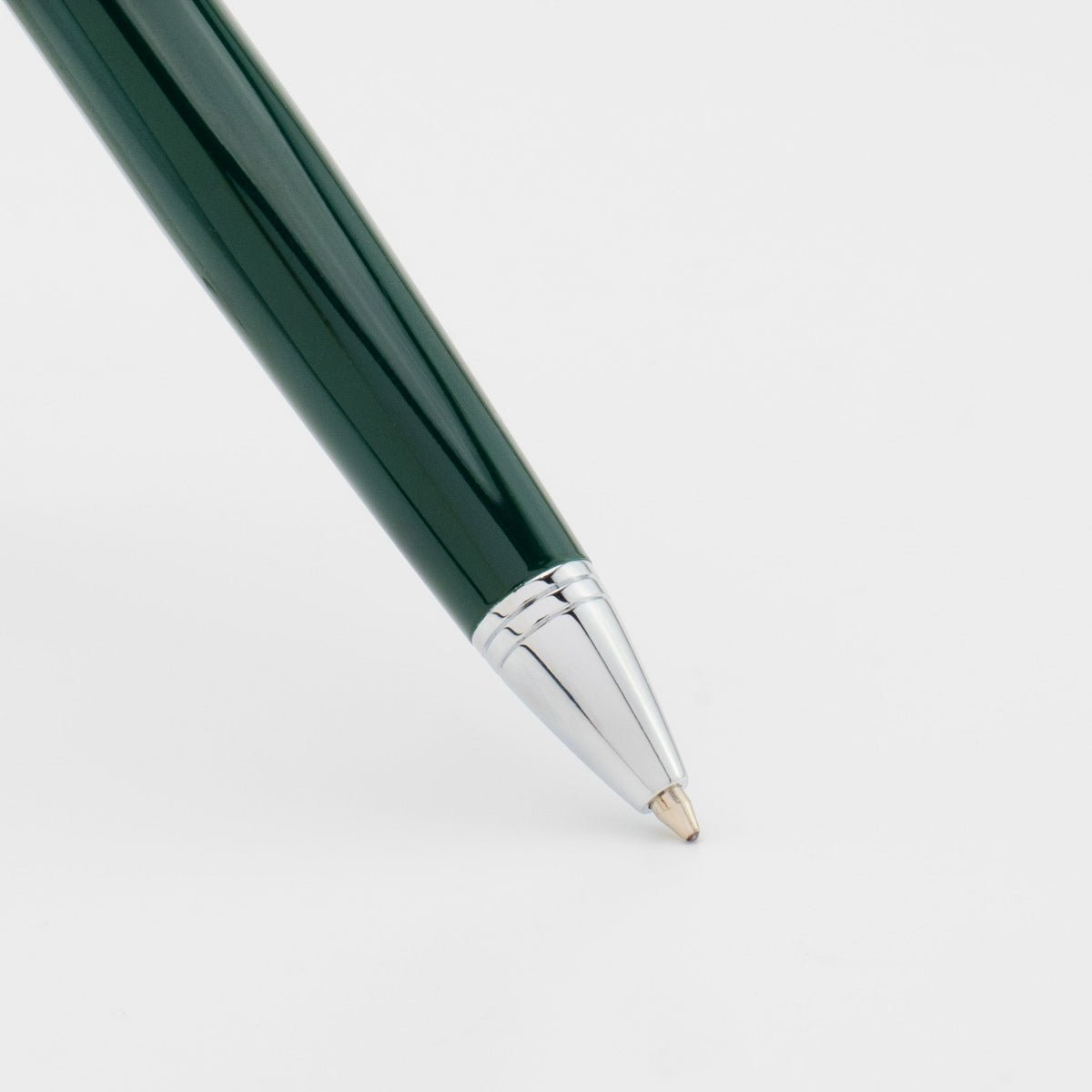 Monteverde Impressa Ballpoint Pen - Green - Chrome Trim - Pen Boutique Ltd