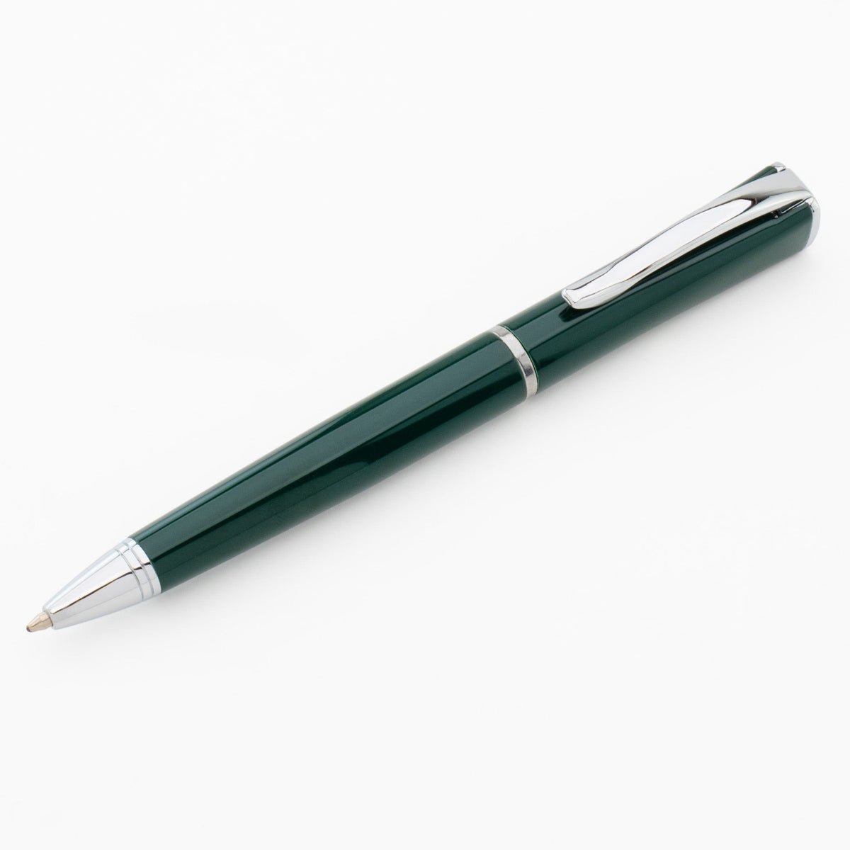 Monteverde Impressa Ballpoint Pen - Green - Chrome Trim - Pen Boutique Ltd