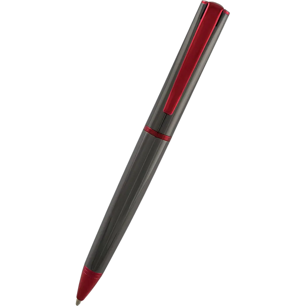Monteverde Impressa Gun Metal with Red Trim Ballpoint Pen-Pen Boutique Ltd