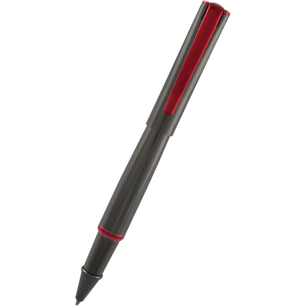 Monteverde Impressa Gun Metal with Red Trim Rollerball Pen-Pen Boutique Ltd