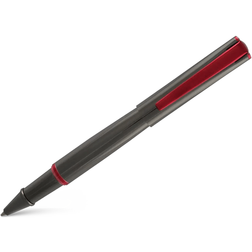 Monteverde Impressa Gun Metal with Red Trim Rollerball Pen - Pen Boutique Ltd