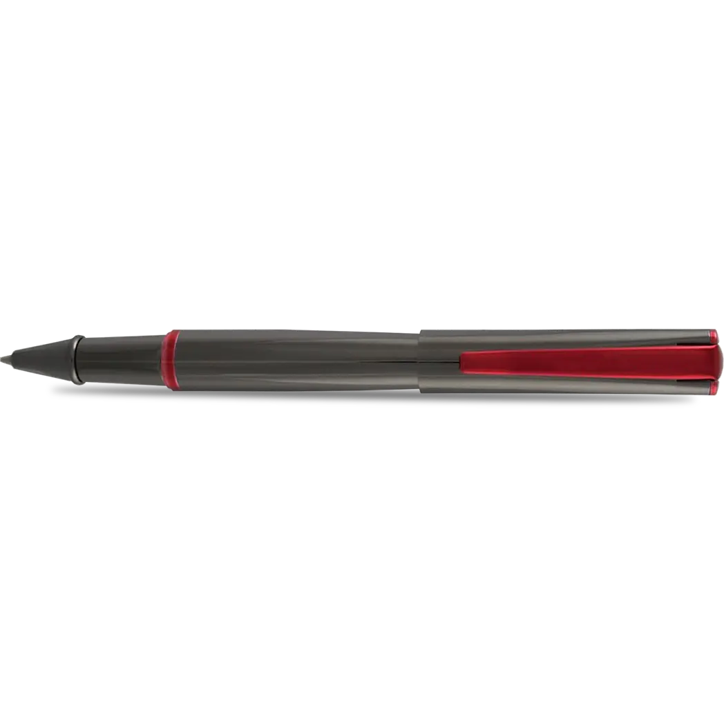 Monteverde Impressa Gun Metal with Red Trim Rollerball Pen-Pen Boutique Ltd