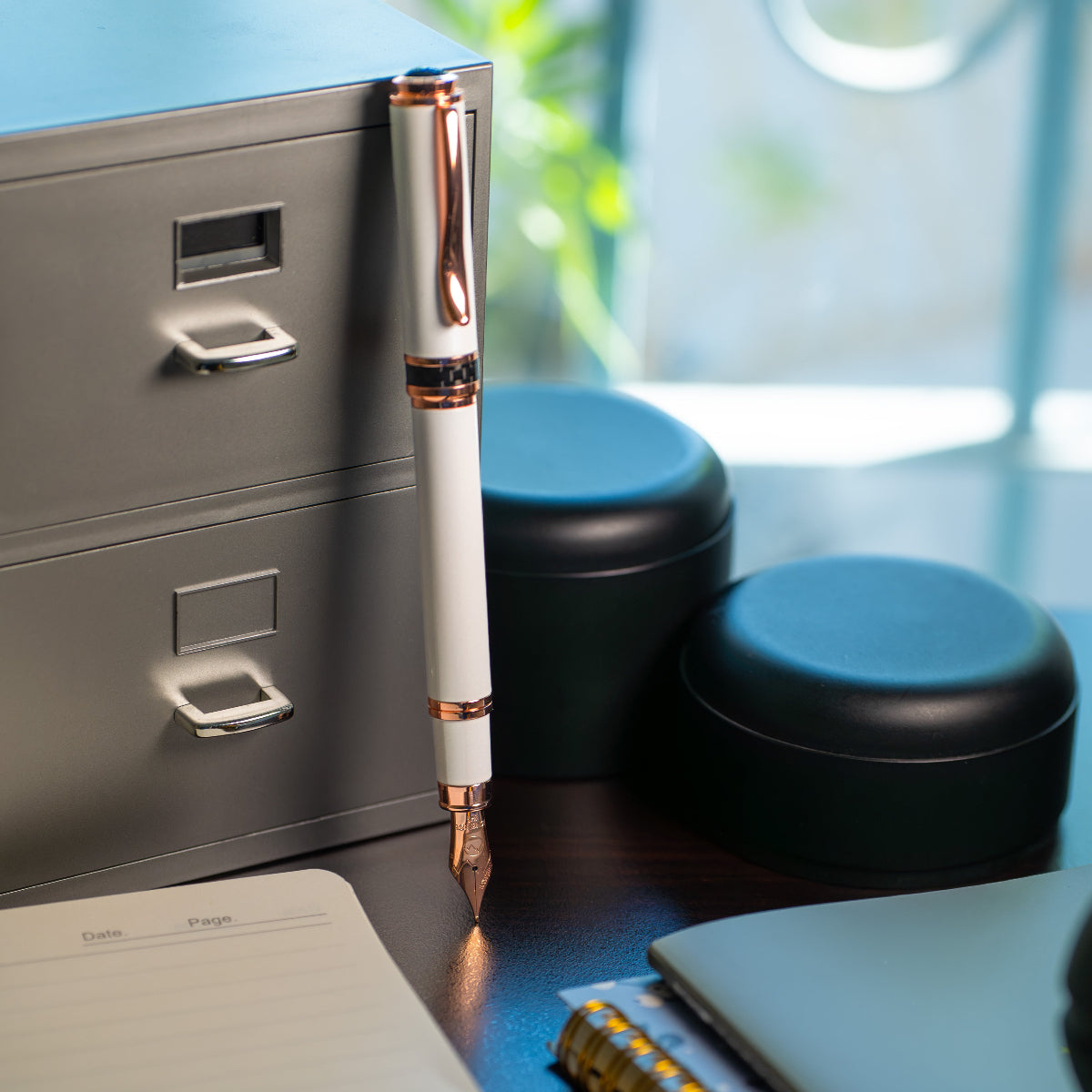 Monteverde Innova Fountain Pen - Limited Edition - Color of the Year 2026 Cloud Dancer - Rose Gold Trim + FREE 15ml Ink Bottle-Pen Boutique Ltd