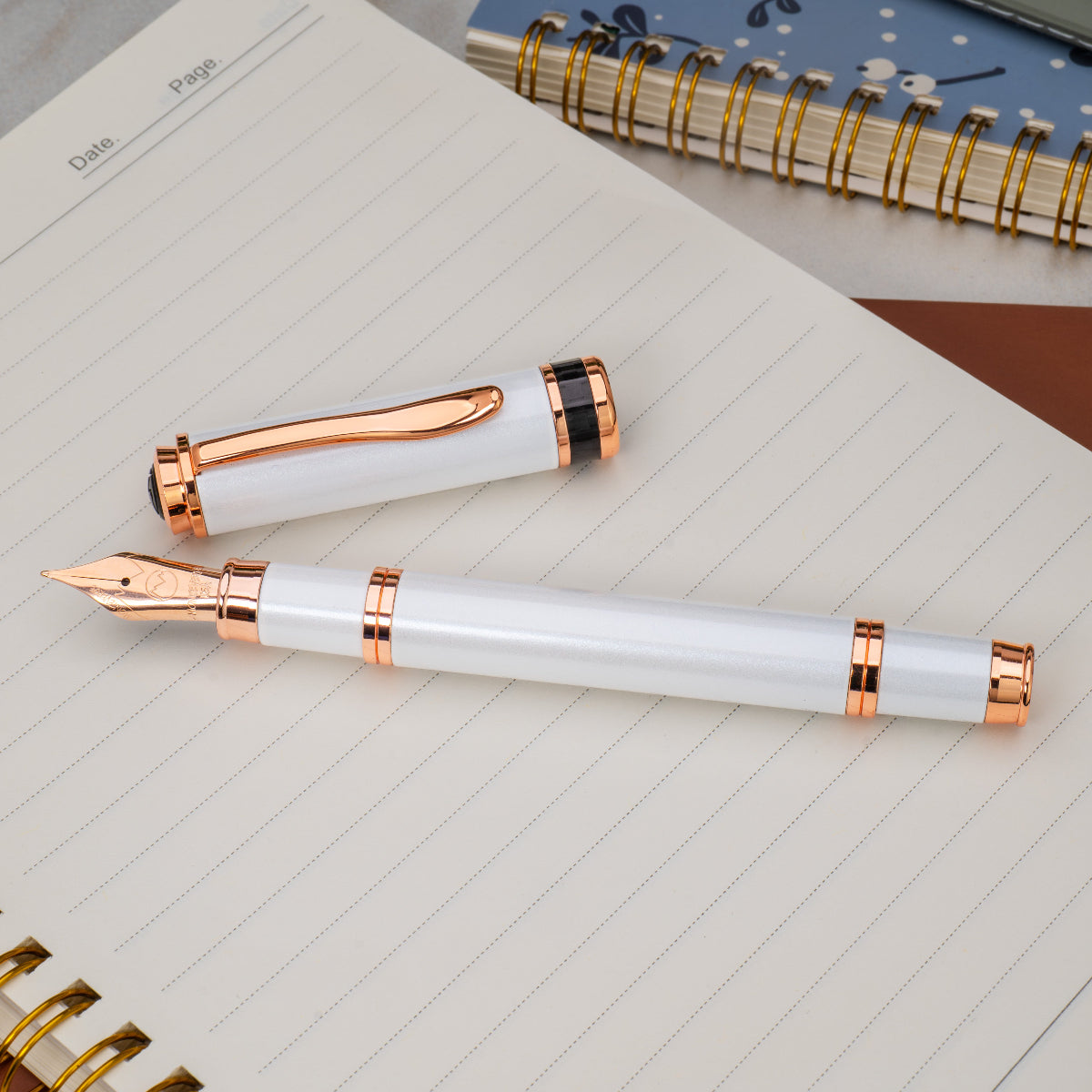 Monteverde Innova Fountain Pen - Limited Edition - Color of the Year 2026 Cloud Dancer - Rose Gold Trim + FREE 15ml Ink Bottle-Pen Boutique Ltd