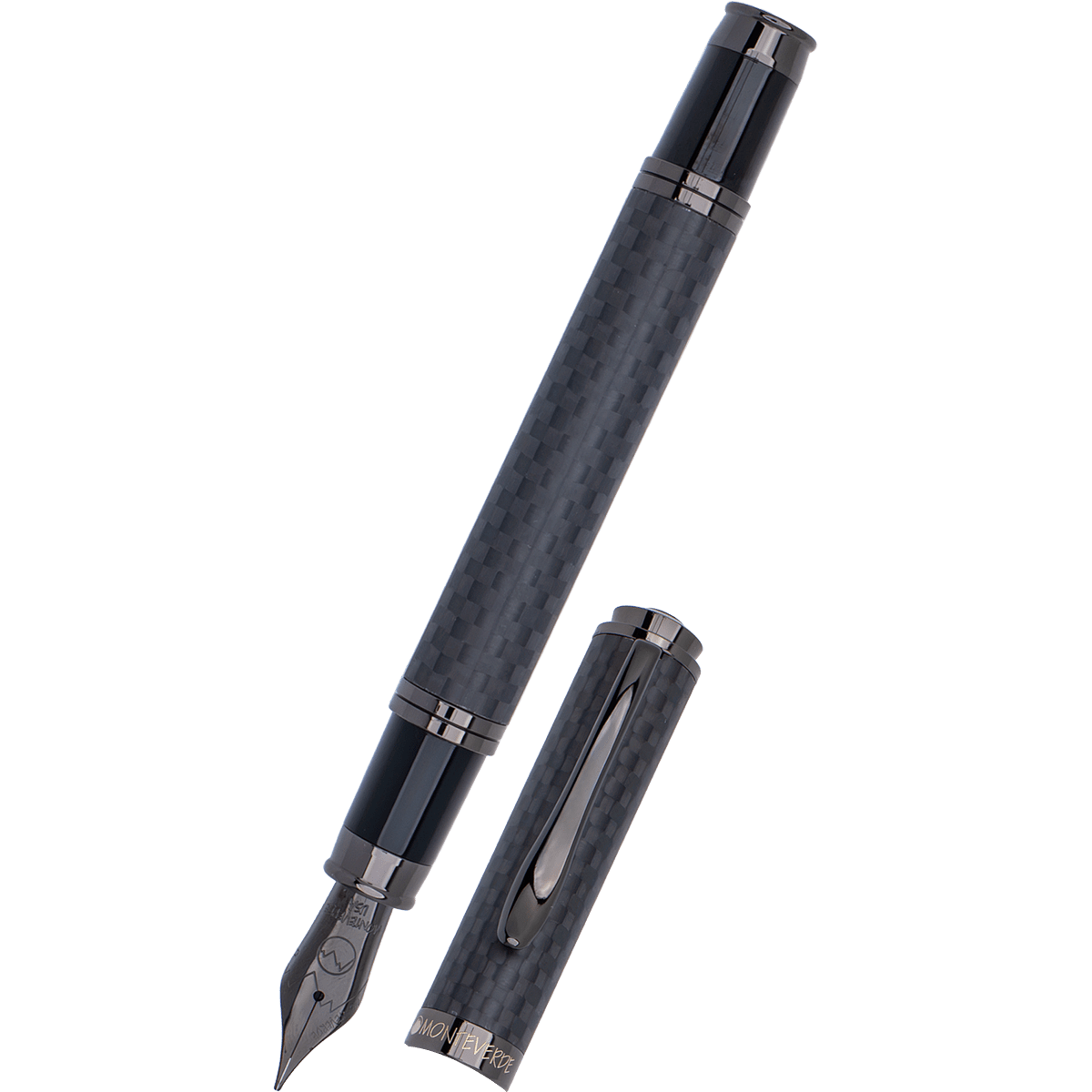 Monteverde Innova Fountain Pen - Matte Carbon Fiber - Gunmetal Trim - Pen Boutique Ltd