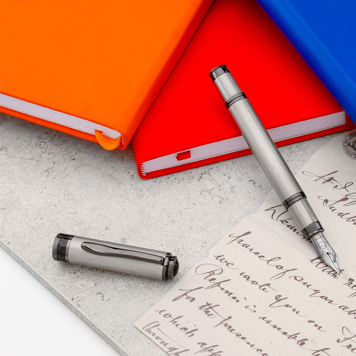 Monteverde Innova Fountain Pen - Titanium (Numbered Edition)-Pen Boutique Ltd