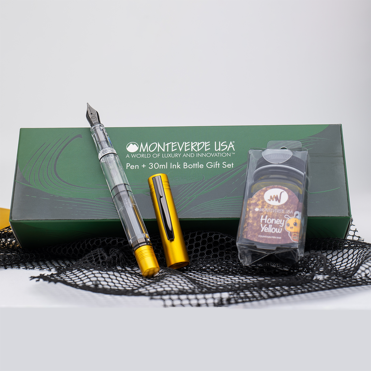 Monteverde MP1 Fountain Pen - Honey Yellow + FREE matching 30ml Ink Bottle-Pen Boutique Ltd
