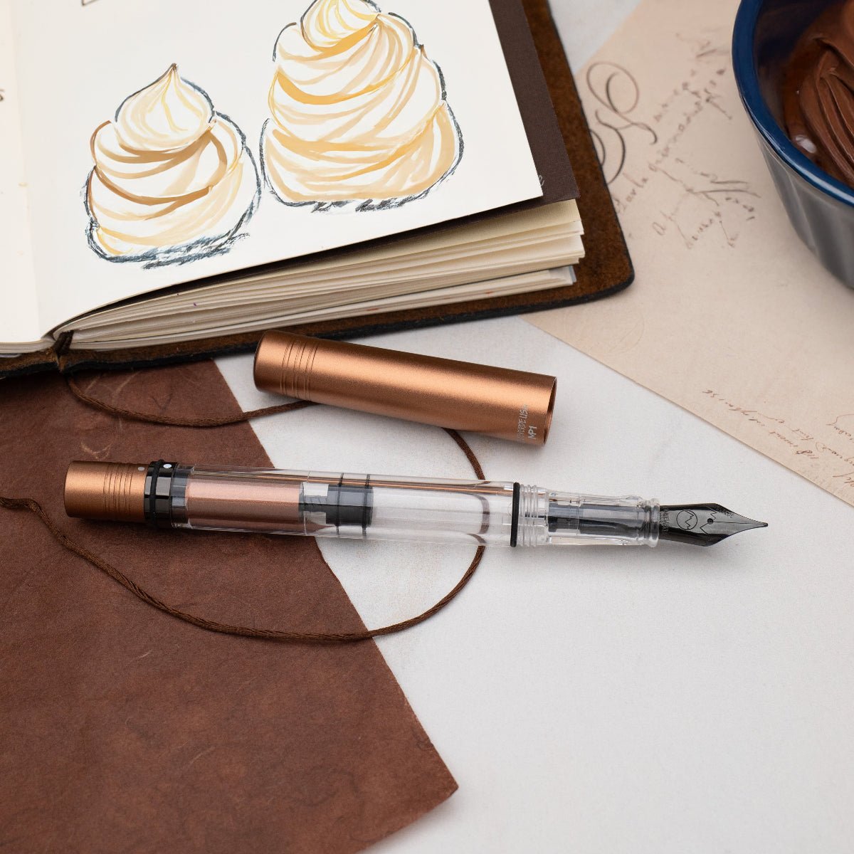Monteverde MP1 Fountain Pen - Mocha Mousse (Color of the Year 2025) - Pen Boutique Ltd