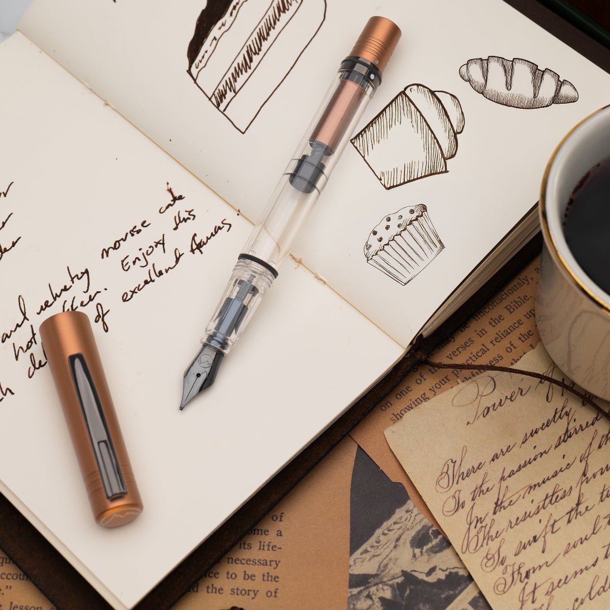Monteverde MP1 Fountain Pen - Mocha Mousse (Color of the Year 2025) - Pen Boutique Ltd