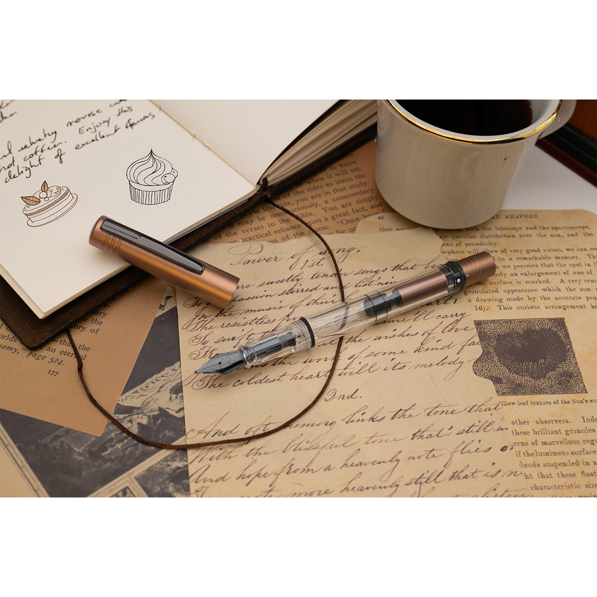 Monteverde MP1 Fountain Pen - Mocha Mousse (Color of the Year 2025)-Pen Boutique Ltd