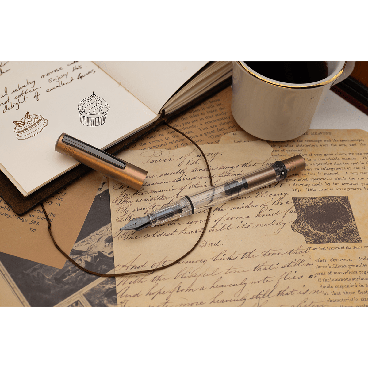 Monteverde MP1 Fountain Pen - Mocha Mousse (Color of the Year 2025) - Pen Boutique Ltd