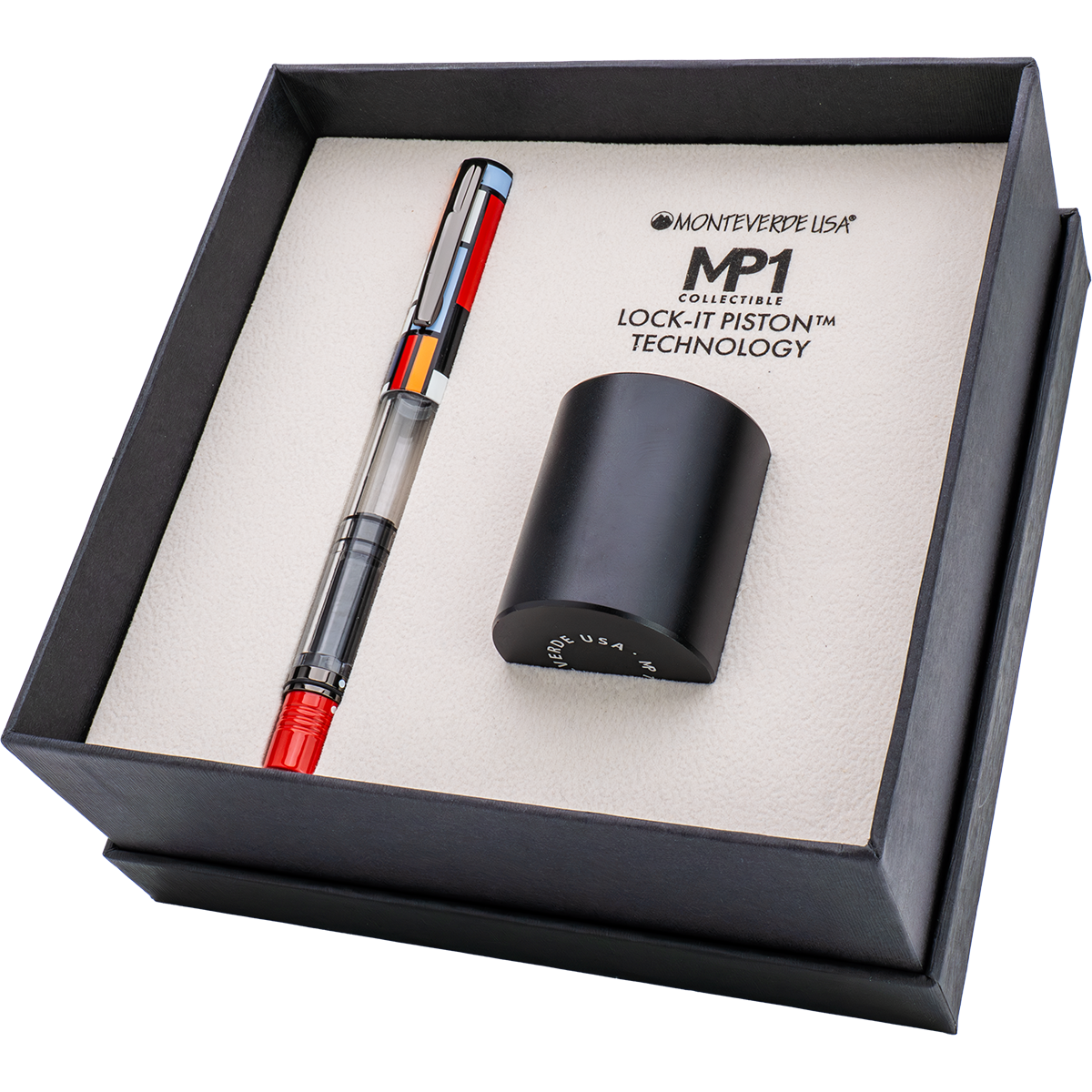 Monteverde MP1 Gift Set - Mondrian (Fountain Pen & Cylinder Pen Holder)-Pen Boutique Ltd