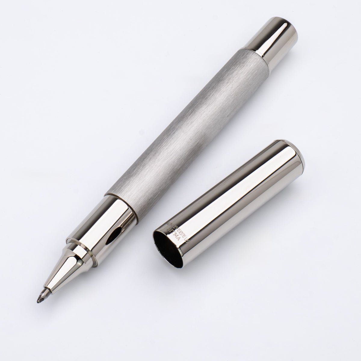 Monteverde Ritma Rollerball Pen - Brushed Stainless Steel - Pen Boutique Ltd
