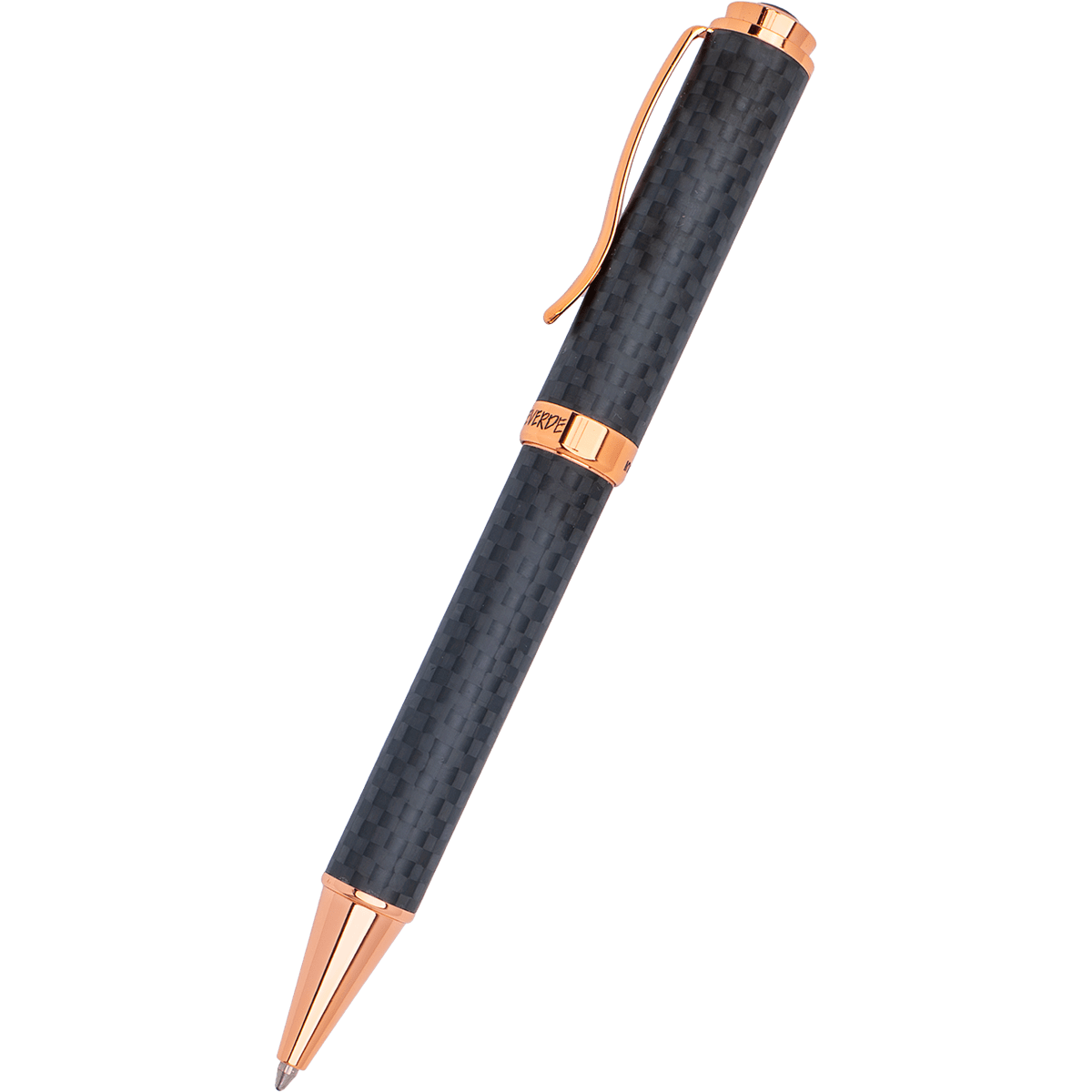 Monteverde Innova Ballpoint Pen - Matte Carbon Fiber - Rose Gold Trim - Pen Boutique Ltd