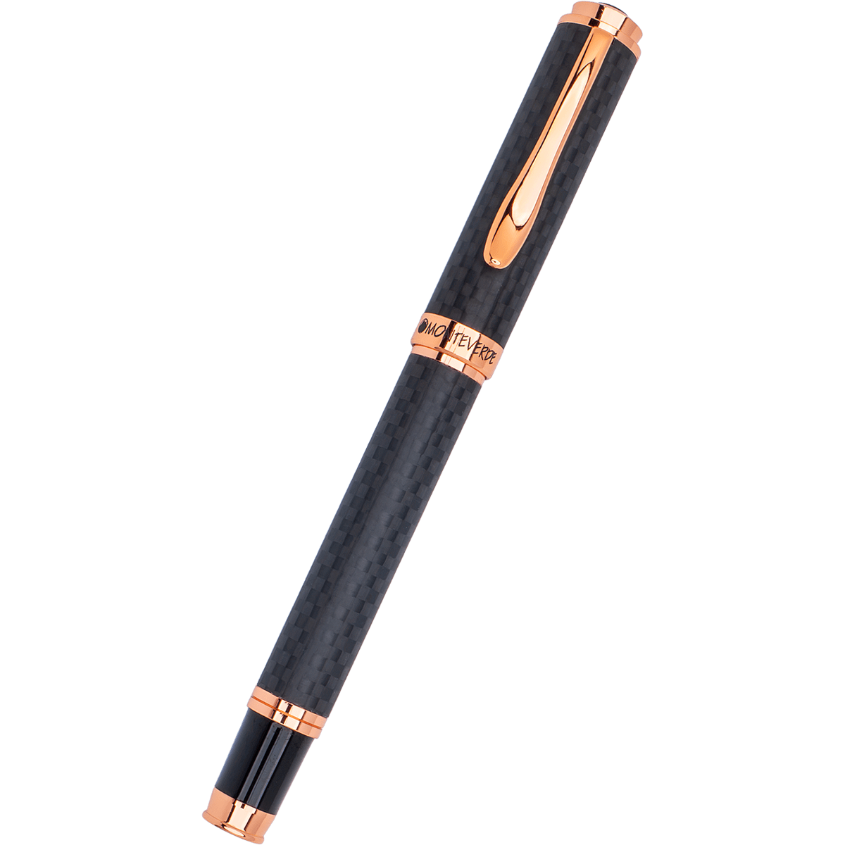 Monteverde Innova Fountain Pen - Matte Carbon Fiber - Rose Gold Trim - Pen Boutique Ltd