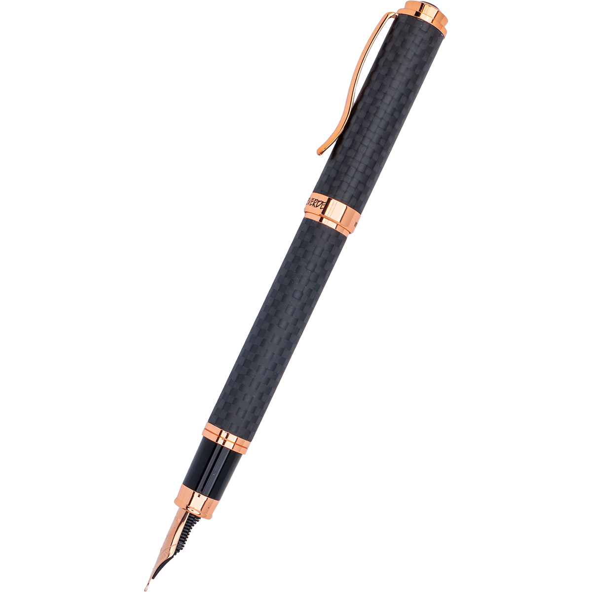 Monteverde Innova Fountain Pen - Matte Carbon Fiber - Rose Gold Trim - Pen Boutique Ltd