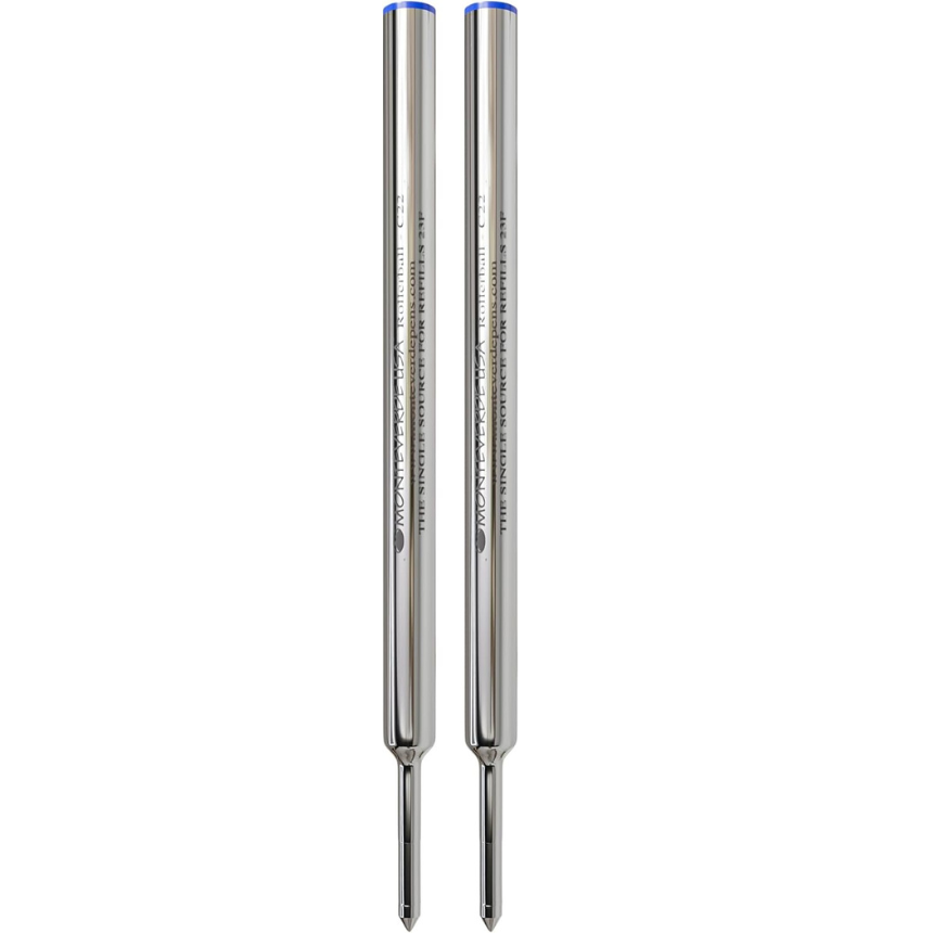 Monteverde Rollerbal Refill (to fit Cross) - Blue - Fine point (2/pack) - Blister Card-Pen Boutique Ltd