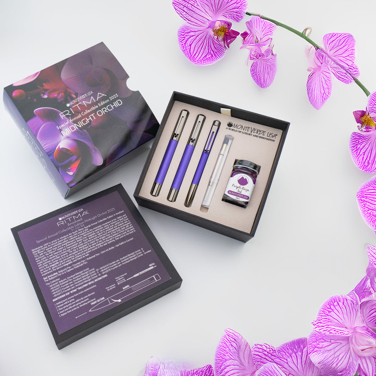 Monteverde Ritma 3+2 Pen Set - Midnight Orchid (Special Edition)-Pen Boutique Ltd