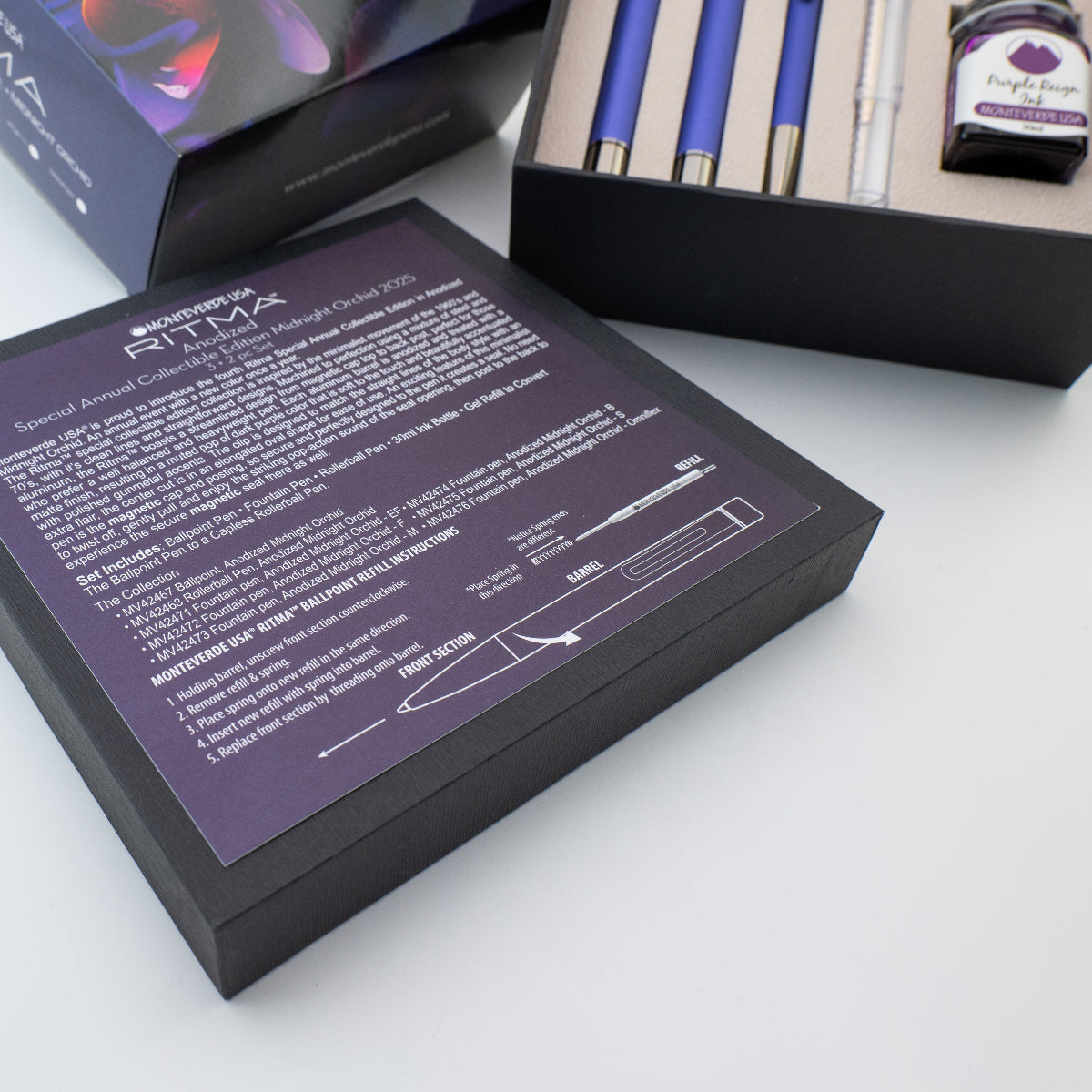 Monteverde Ritma 3+2 Pen Set - Midnight Orchid (Special Edition)-Pen Boutique Ltd