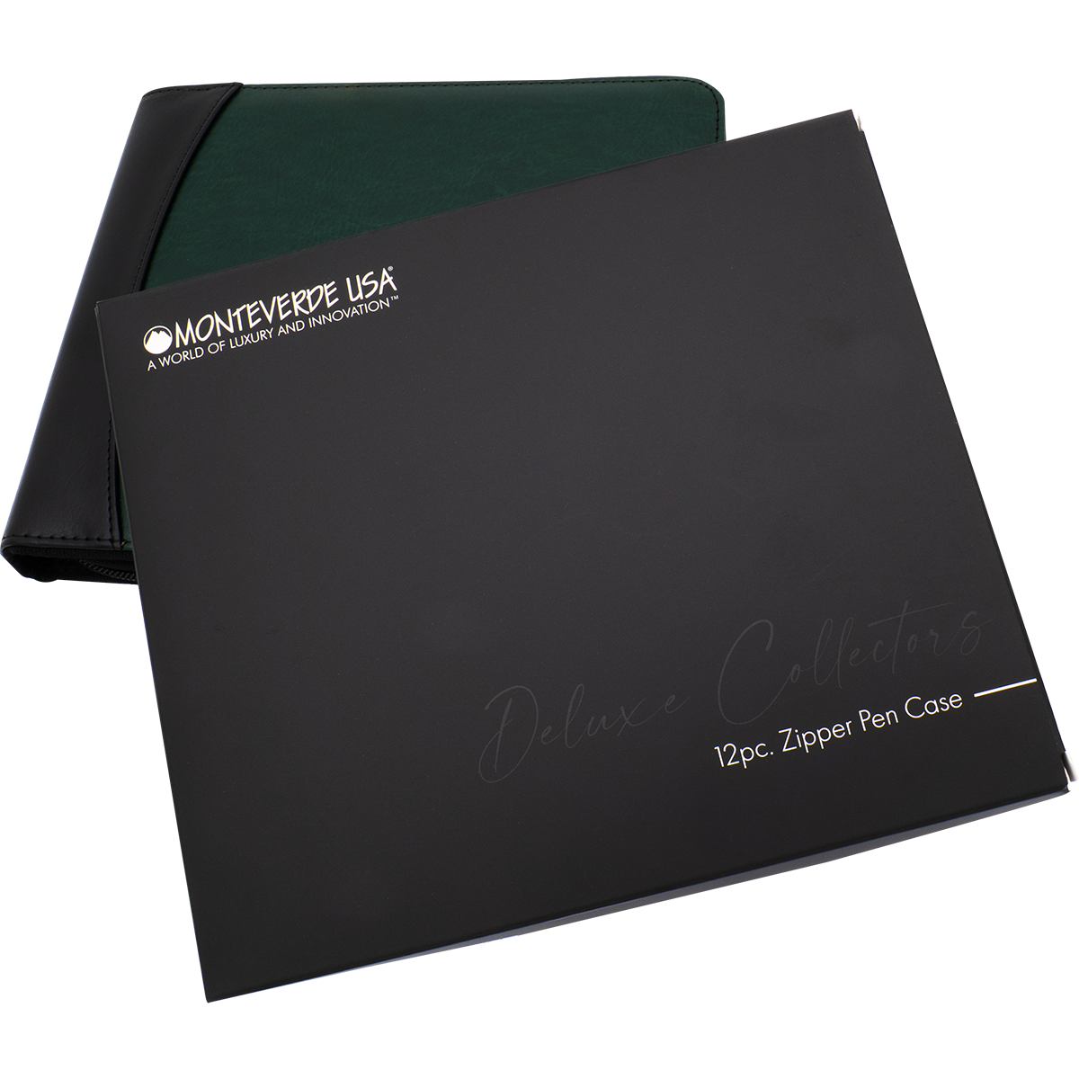 Monteverde Zipper 12 Pen Case - Green-Pen Boutique Ltd