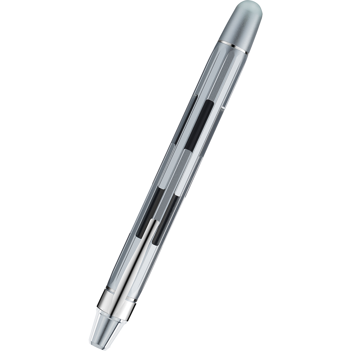 Nahvalur Eclipse Fountain Pen - Pure Silver