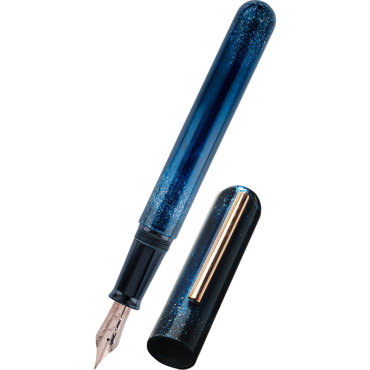Nahvalur Ikkaku Fountain Pen - Blue Moon – 14K Gold Nib-Pen Boutique Ltd