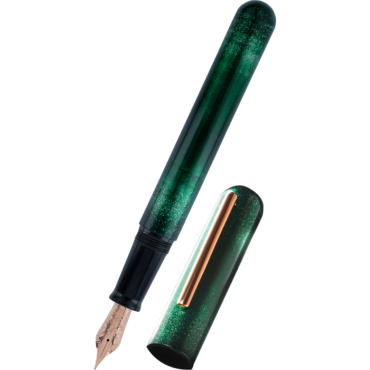 Nahvalur Ikkaku Fountain Pen - Green Moon – 14K Gold Nib-Pen Boutique Ltd