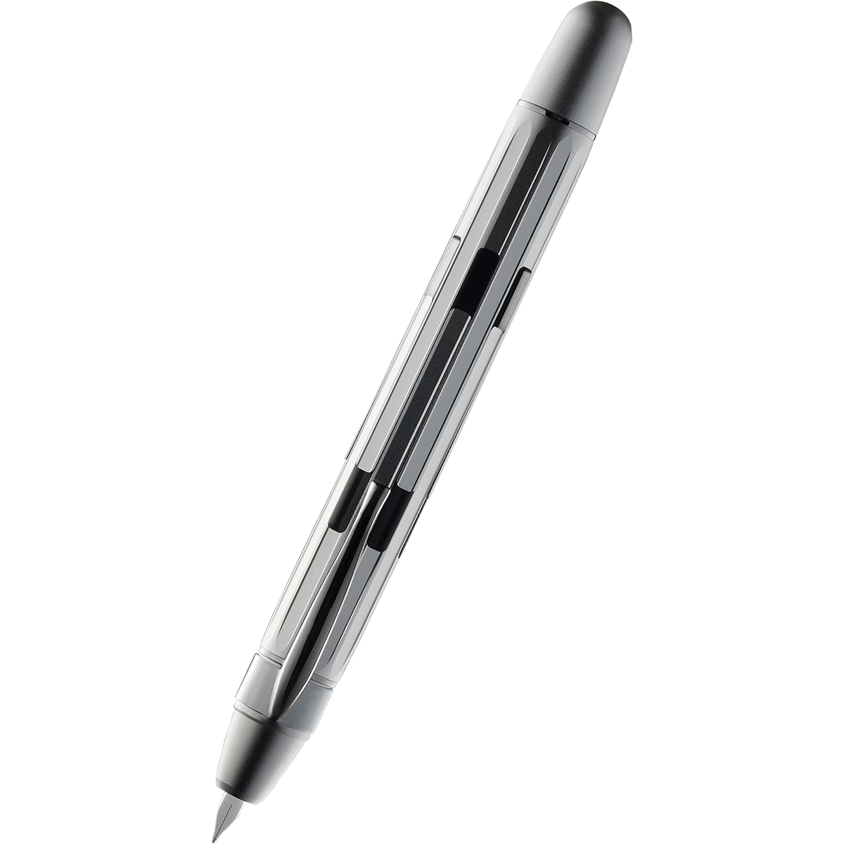 Nahvalur Eclipse Fountain Pen - Pure Silver-Pen Boutique Ltd