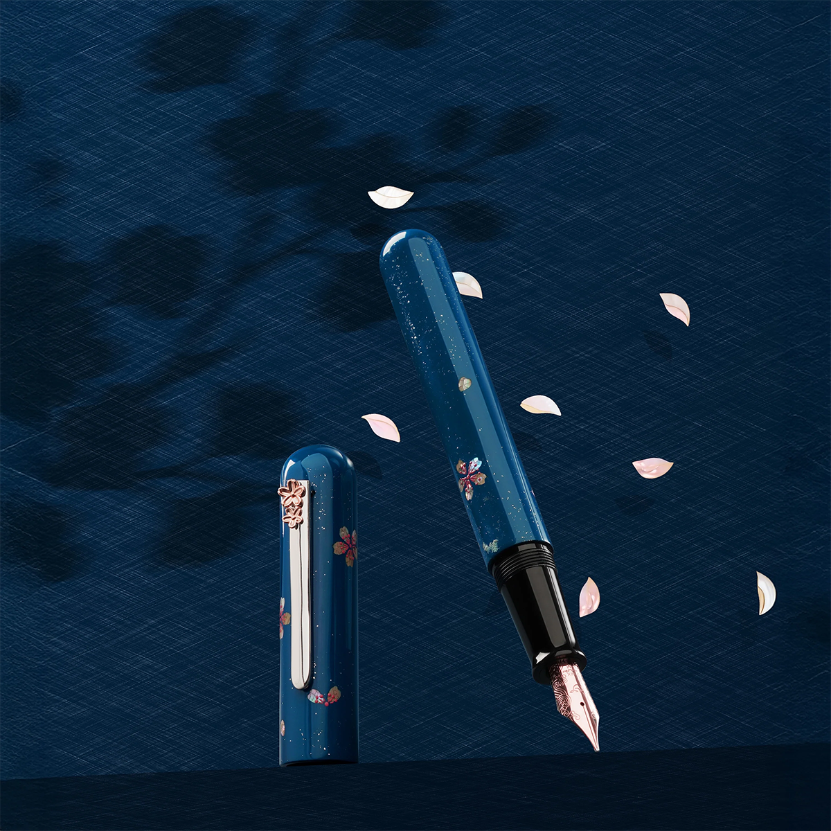 IKKAKU by Nahvalur 落樱 - Cherry Blossom Urushi – 14K Gold Nib-Pen Boutique Ltd