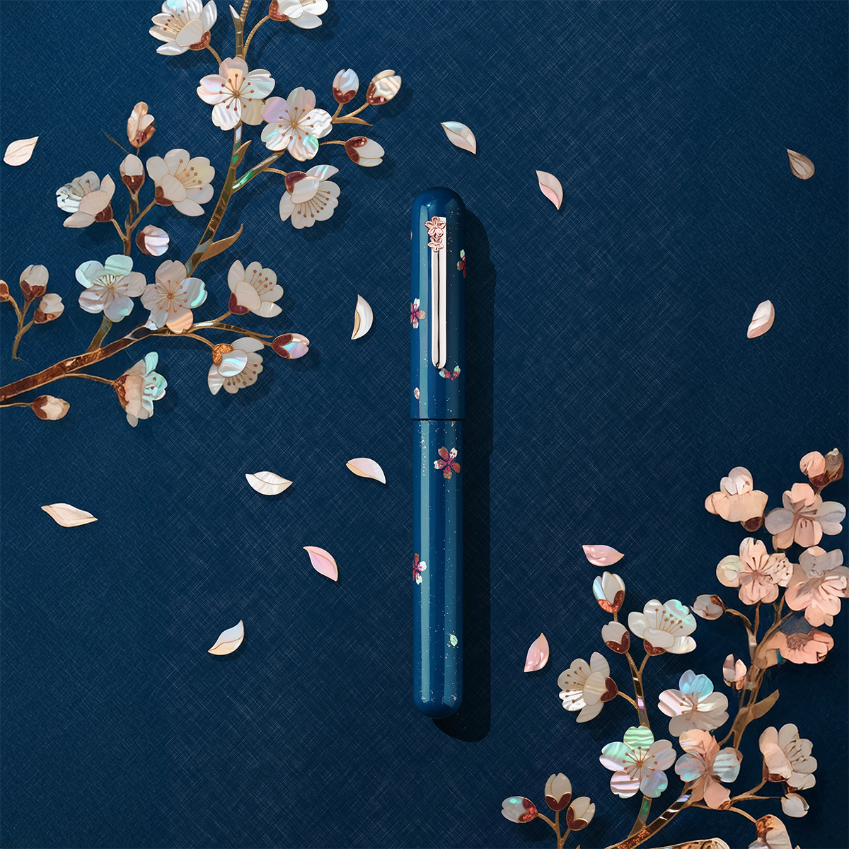 IKKAKU by Nahvalur 落樱 - Cherry Blossom Urushi – 14K Gold Nib-Pen Boutique Ltd