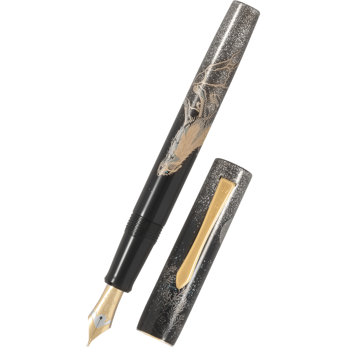 Namiki Fountain Pen - Maki-e Chinkin Wolf Moon (2026 Limited Edition) - Pen Boutique Ltd