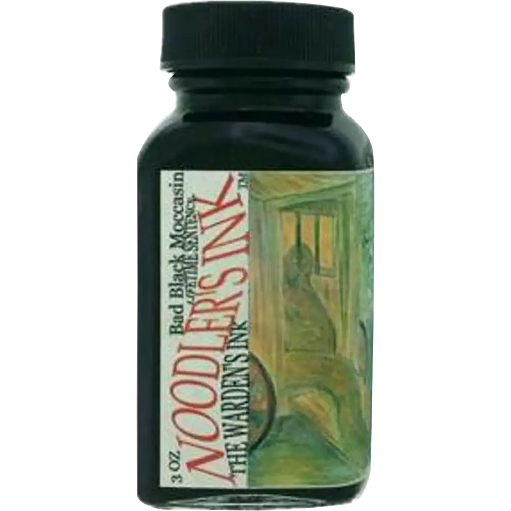 Noodler's Ink Ink Bottle Refill - Bad Black Moccasin - 3oz-Pen Boutique Ltd