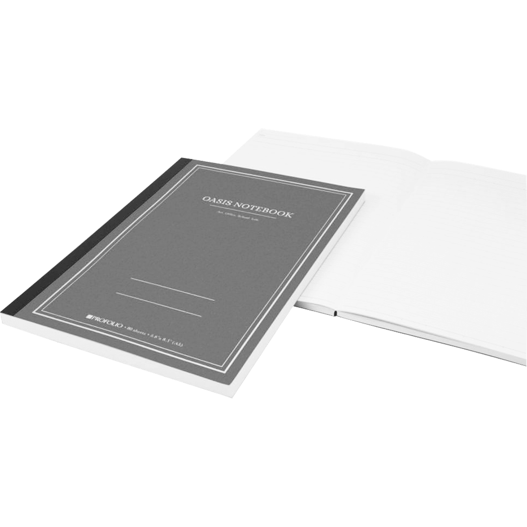 Oasis ProFolio Notebook - Gray - Medium - A5 - Pen Boutique Ltd