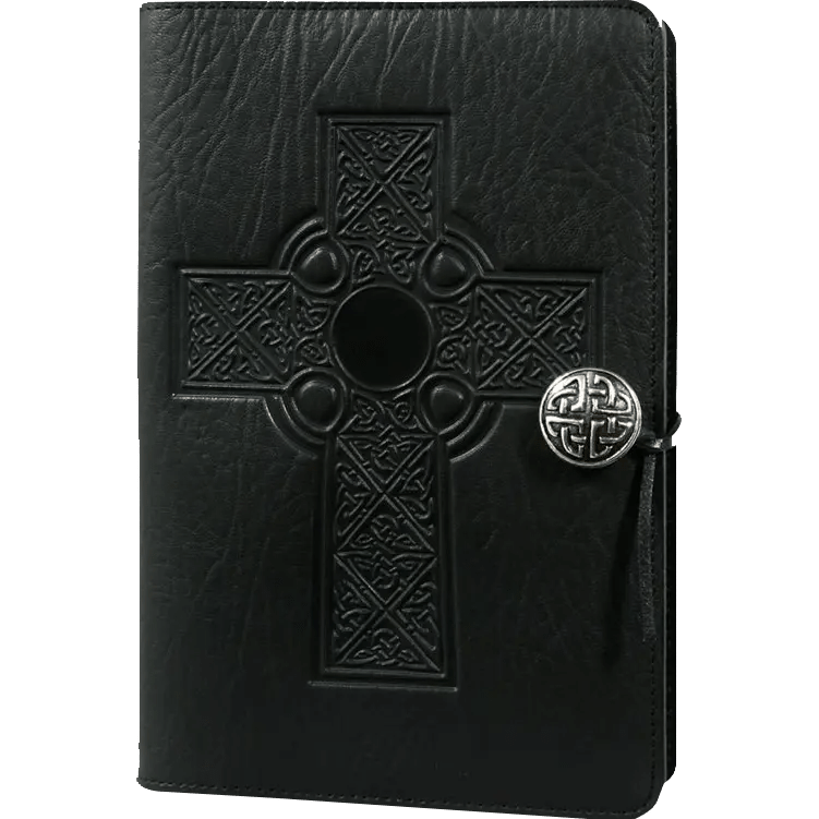 Oberon Design Celtic Cross Large Journal - Black - Pen Boutique Ltd
