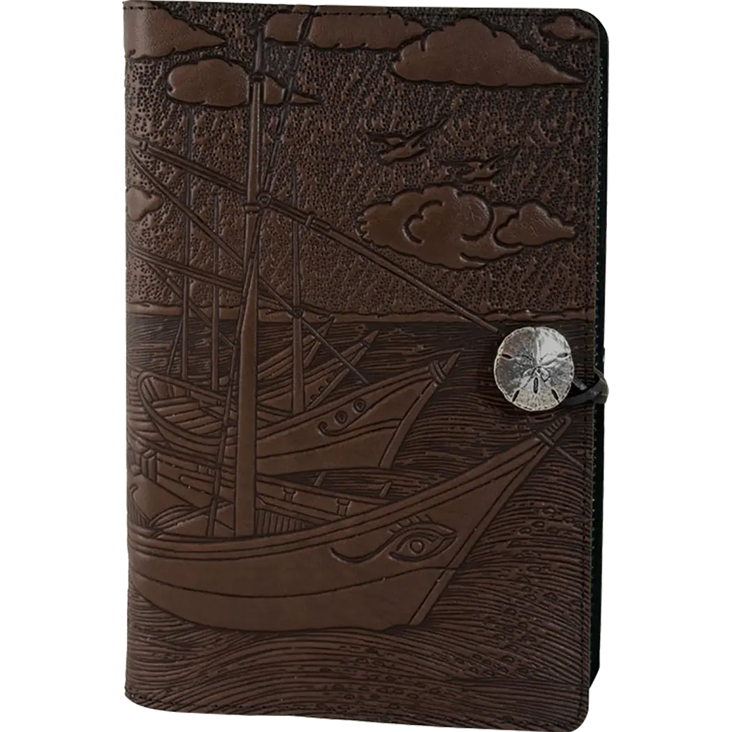 Oberon Design Van Gogh Boats Large Journal - Chocolate-Pen Boutique Ltd