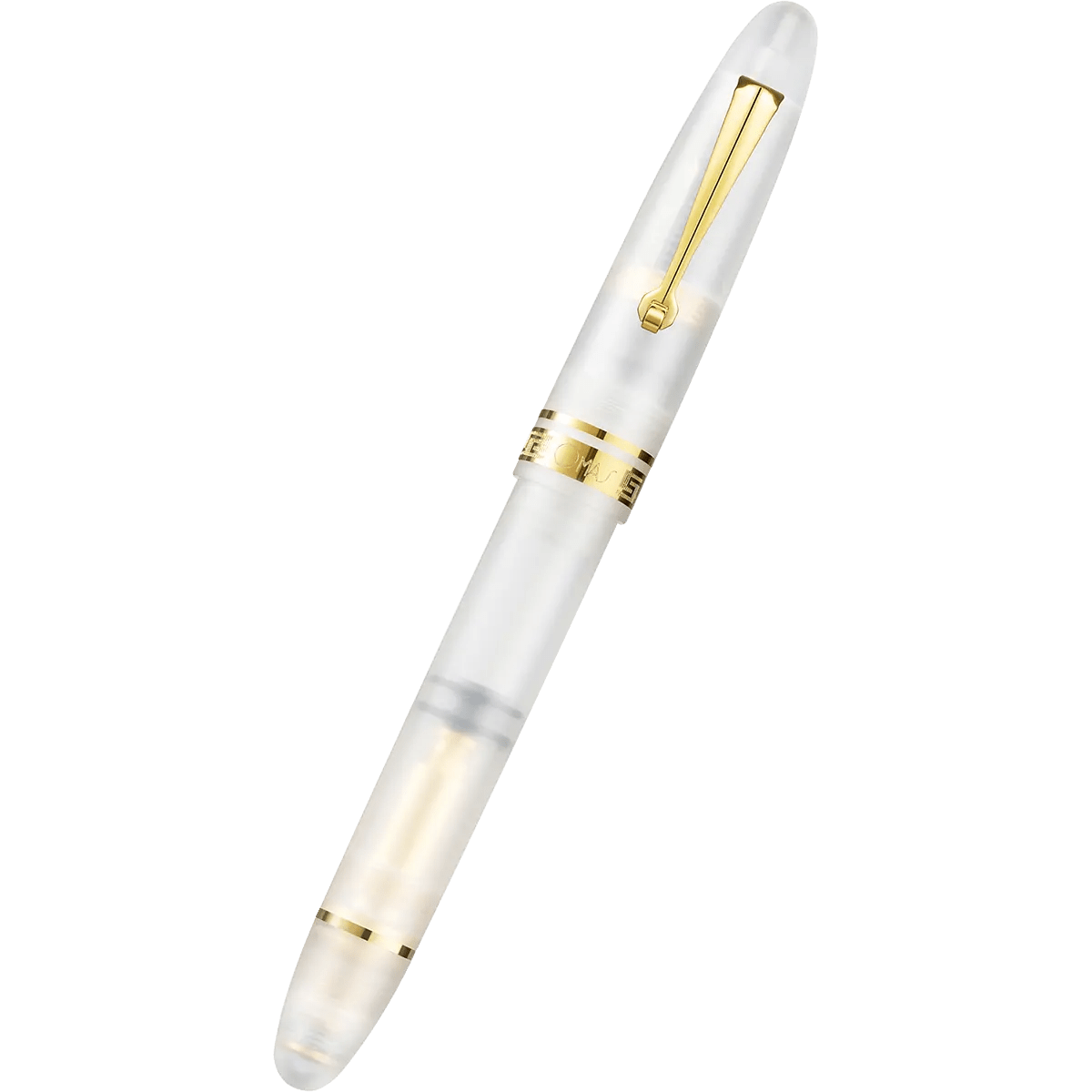 Omas Ogiva Fountain Pen - Frosted Demonstrator - Gold Trim - 14K Nib - Pen Boutique Ltd