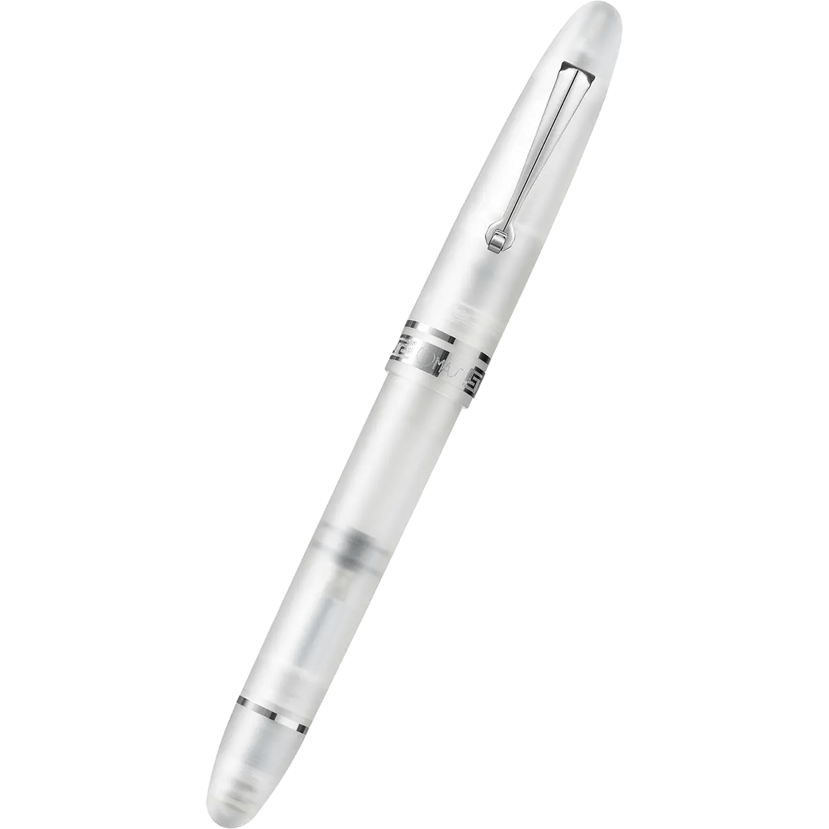Omas Ogiva Fountain Pen - Frosted Demonstrator - Silver Trim - 14K Nib - Pen Boutique Ltd