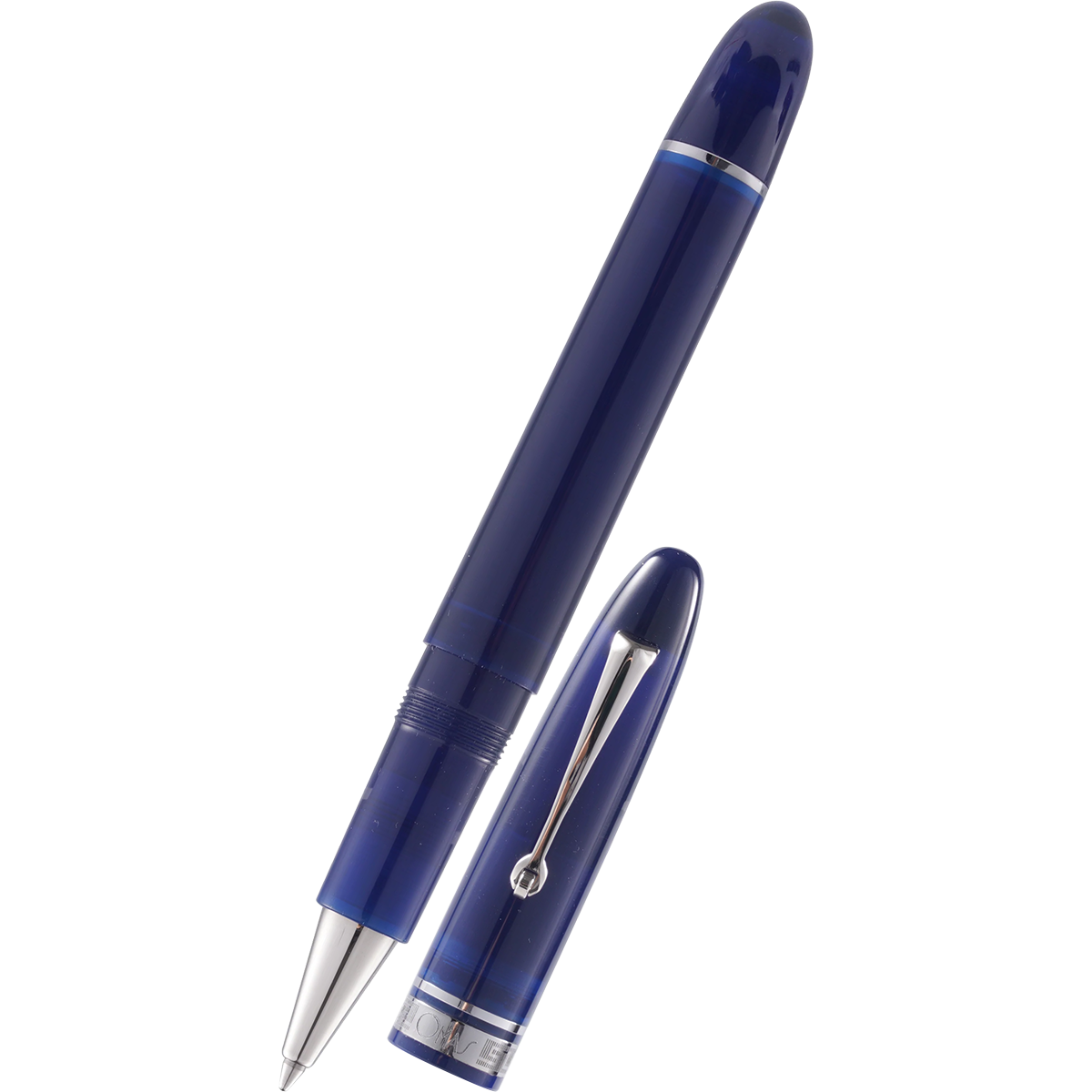 Omas Ogiva Rollerball Pen - Blue - Silver Trim-Pen Boutique Ltd