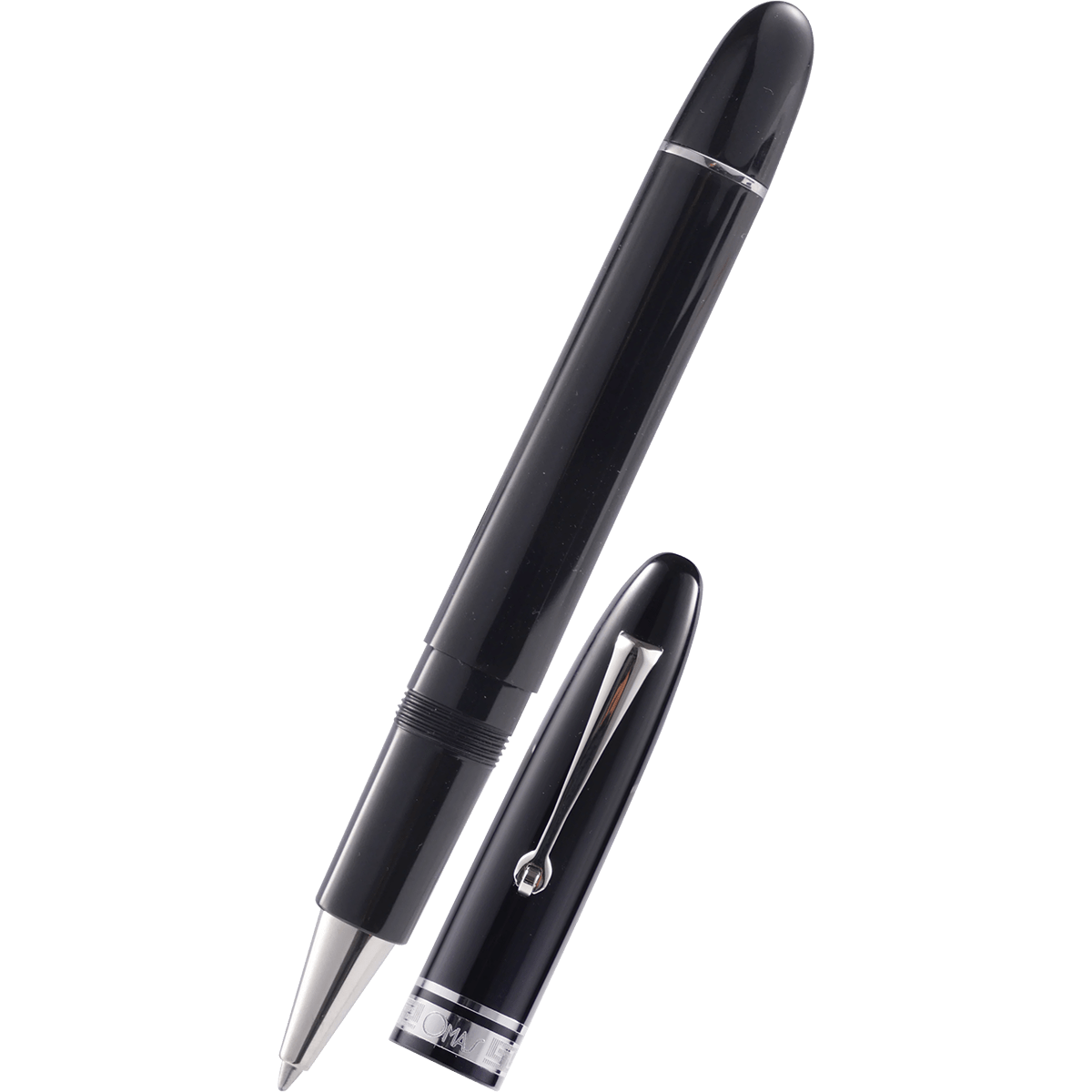 Omas Ogiva Rollerball Pen - Nera - Silver Trim - Pen Boutique Ltd