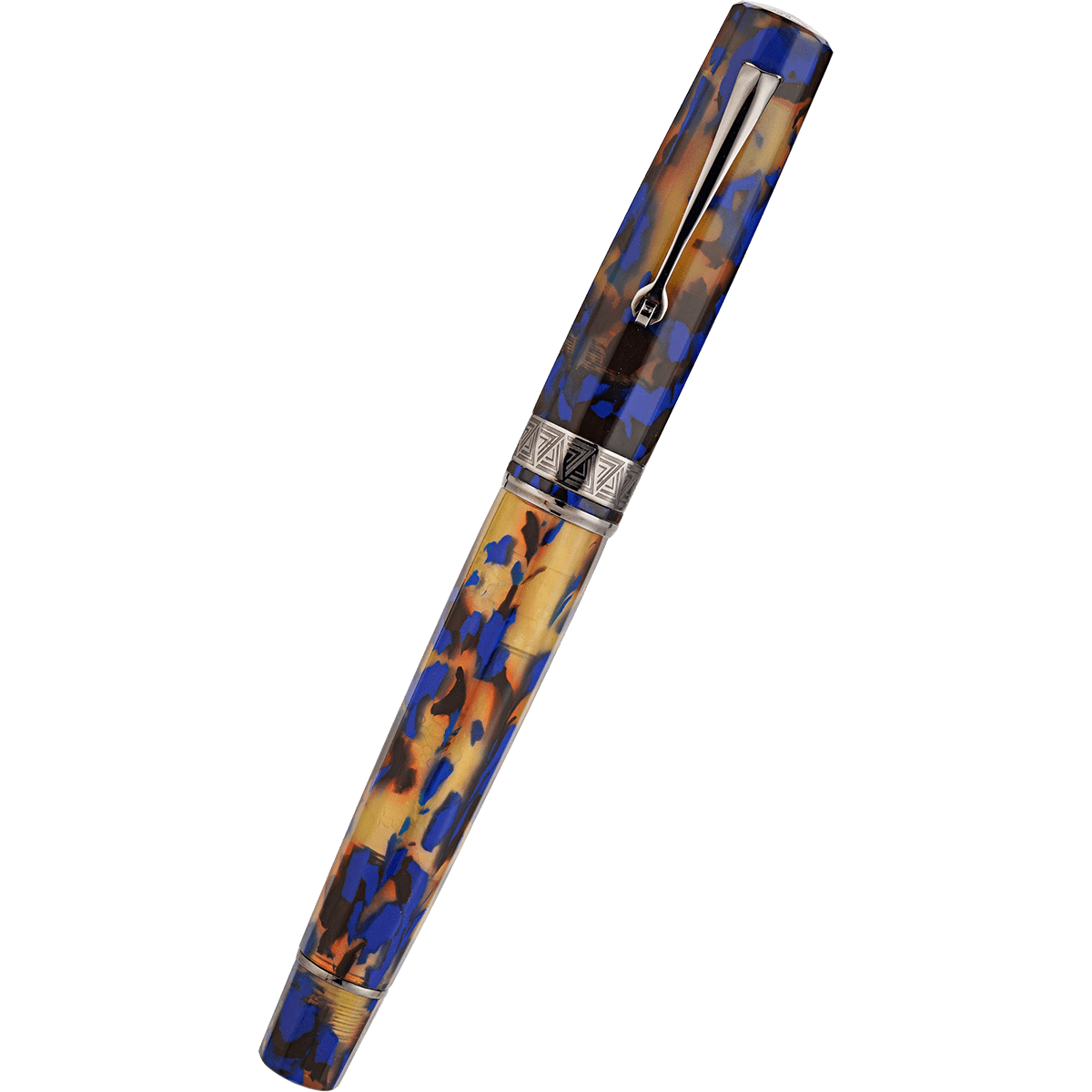 Omas Paragon Fountain Pen - Blue Lucen - Black Trim - Pen Boutique Ltd
