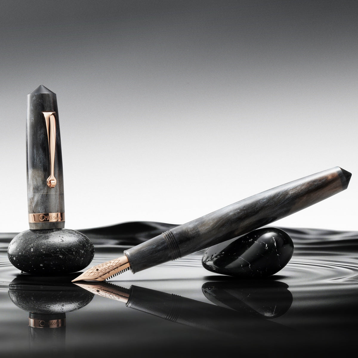 Omas Studio Fountain Pen - Grigio Luminoso-Pen Boutique Ltd