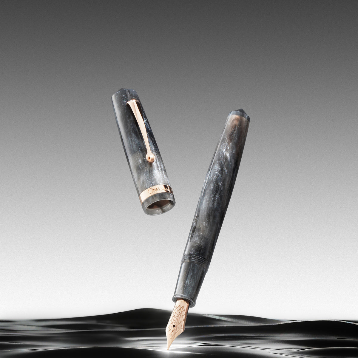 Omas Studio Fountain Pen - Grigio Luminoso-Pen Boutique Ltd